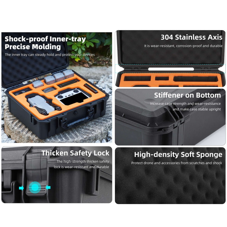 For DJI Air 3S / 3 Sunnylife Safety Carrying Case Large Capacity Waterproof Shock-proof Hard Travel Case, For DJI Air 3S / 3 For DJI Air 3S / 3 Sunnylife Safety Carrying Case Large Capacity Waterproof Shock-proof Hard Travel Case, For DJI Air 3S / 3
